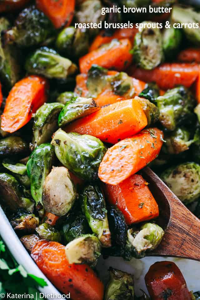 Baby Brussel Sprouts Recipes
 Garlic Brown Butter Roasted Brussel Sprouts & Carrots