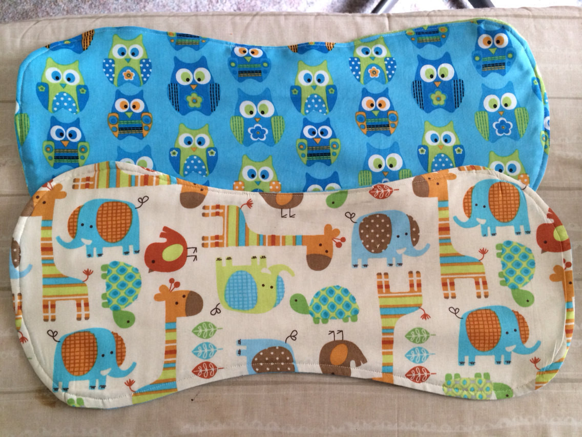 Baby Burp Cloth DIY
 3 Homemade Baby Burp Cloths by MKShomemadeBabyBlank on Etsy