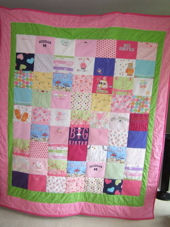 Baby Clothes Quilt DIY
 Keepsake quilt from baby clothes size 72 X90 twin size