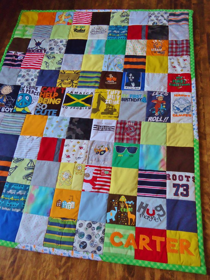 Baby Clothes Quilt DIY
 Baby clothes quilt crafty things