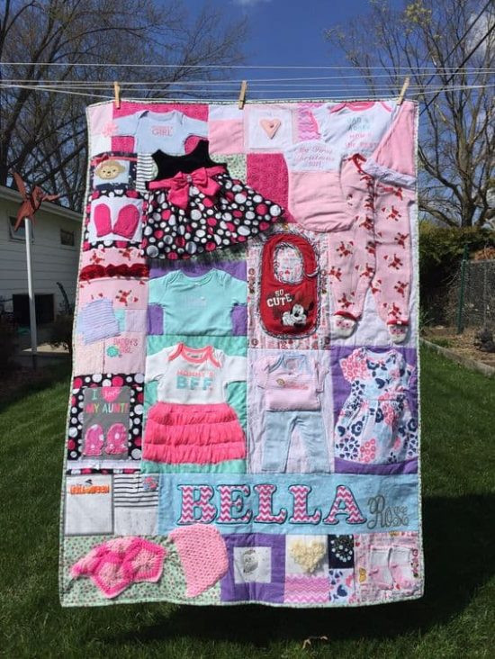 Baby Clothes Quilt DIY
 DIY Baby Clothes Memory Quilt Pattern Video Tutorial