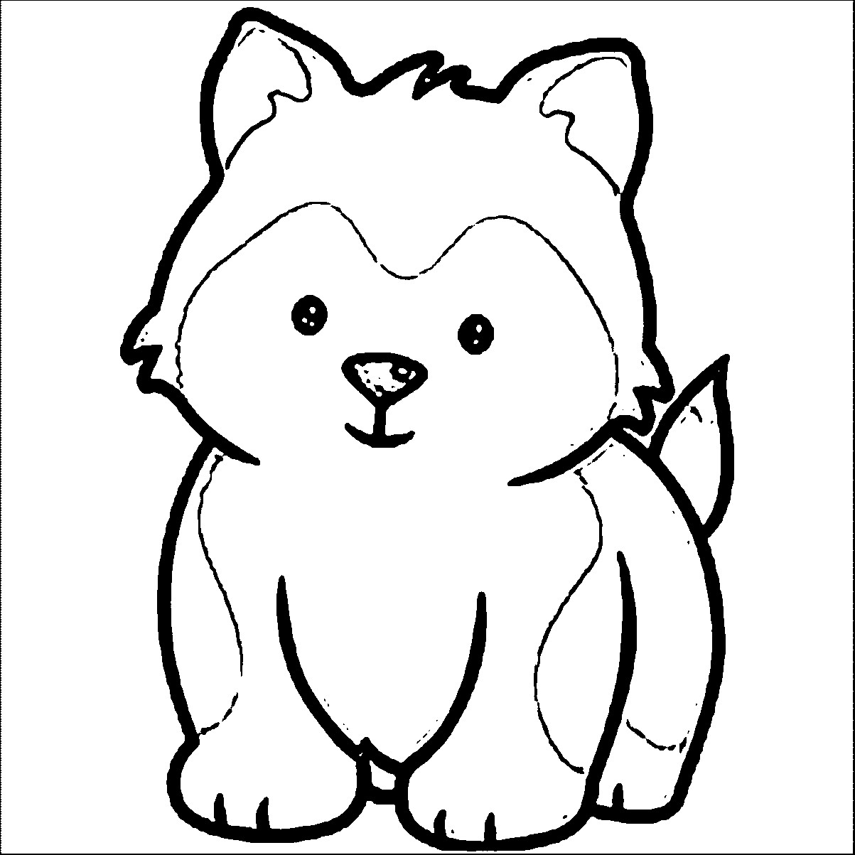 Baby Dog Coloring Pages
 Pug Puppy Coloring Page Coloring Home