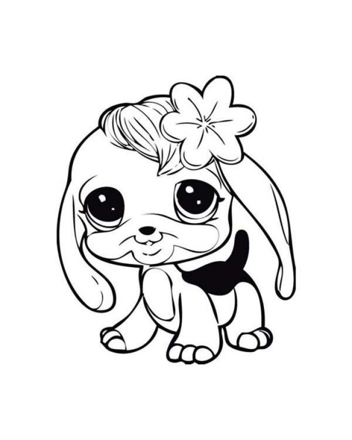 Baby Dog Coloring Pages
 Baby dog learn to walk in Littlest Pet Shop coloring pages