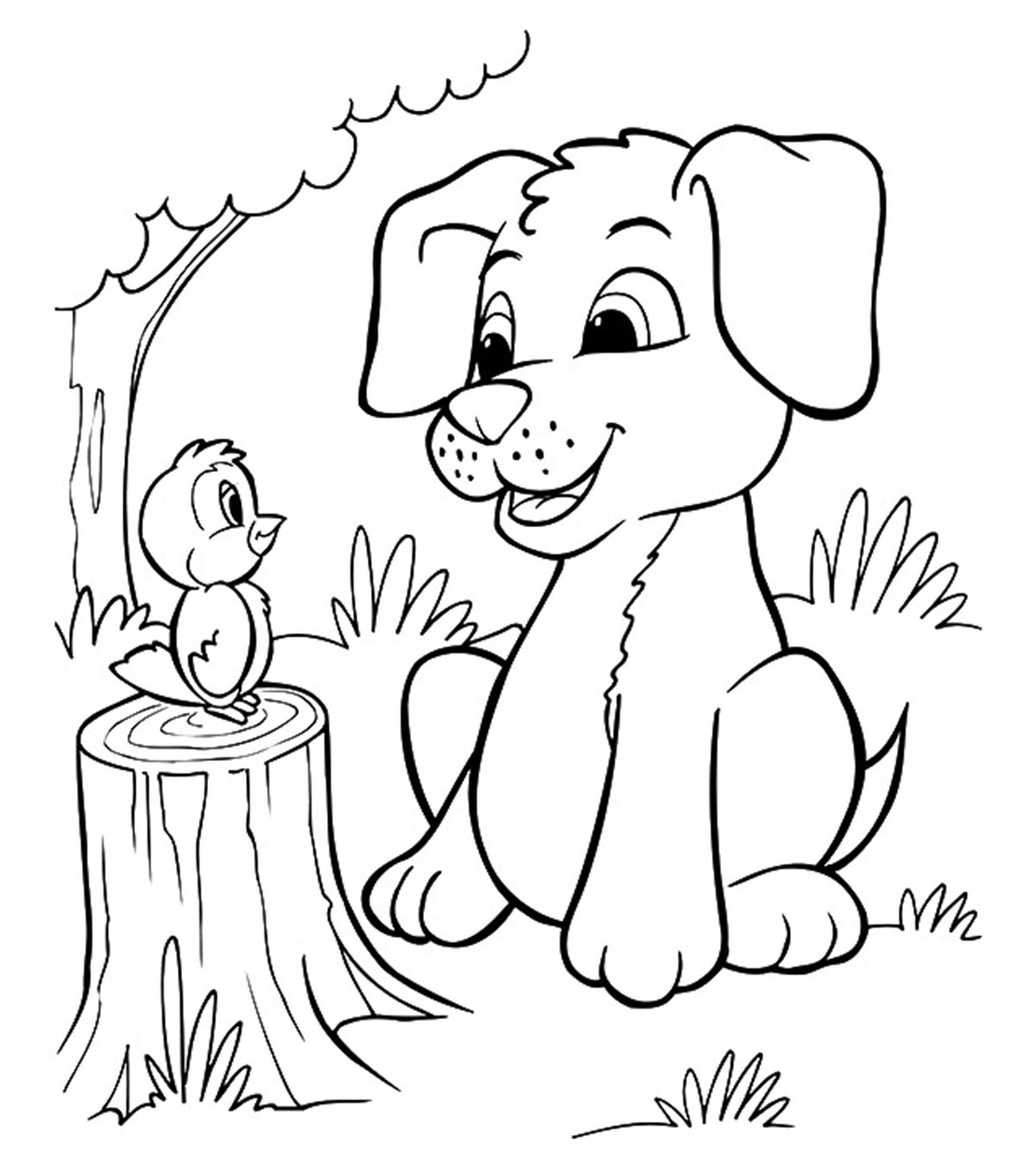 Baby Dog Coloring Pages
 Animal Coloring Pages MomJunction