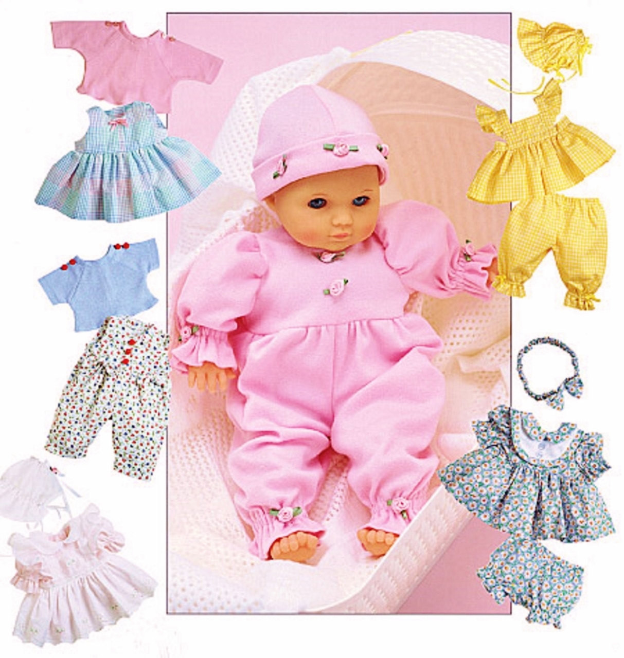 Baby Doll Fashion
 Baby Doll Clothes Pattern for Dolls 8 inches to 16 inches
