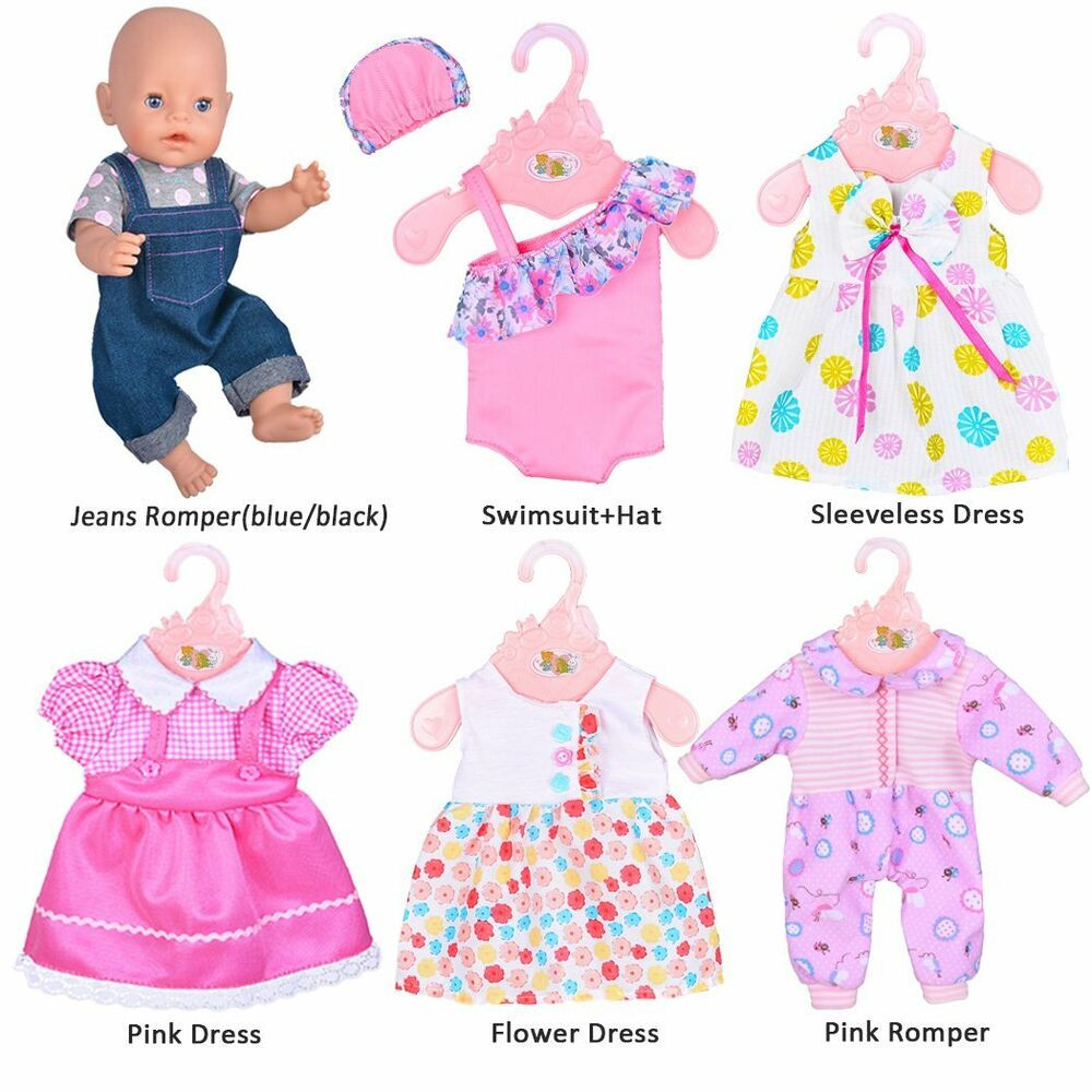 Baby Doll Fashion
 Ebuddy 6 Sets Doll Clothes Outfits for 14 to 16 Inch New