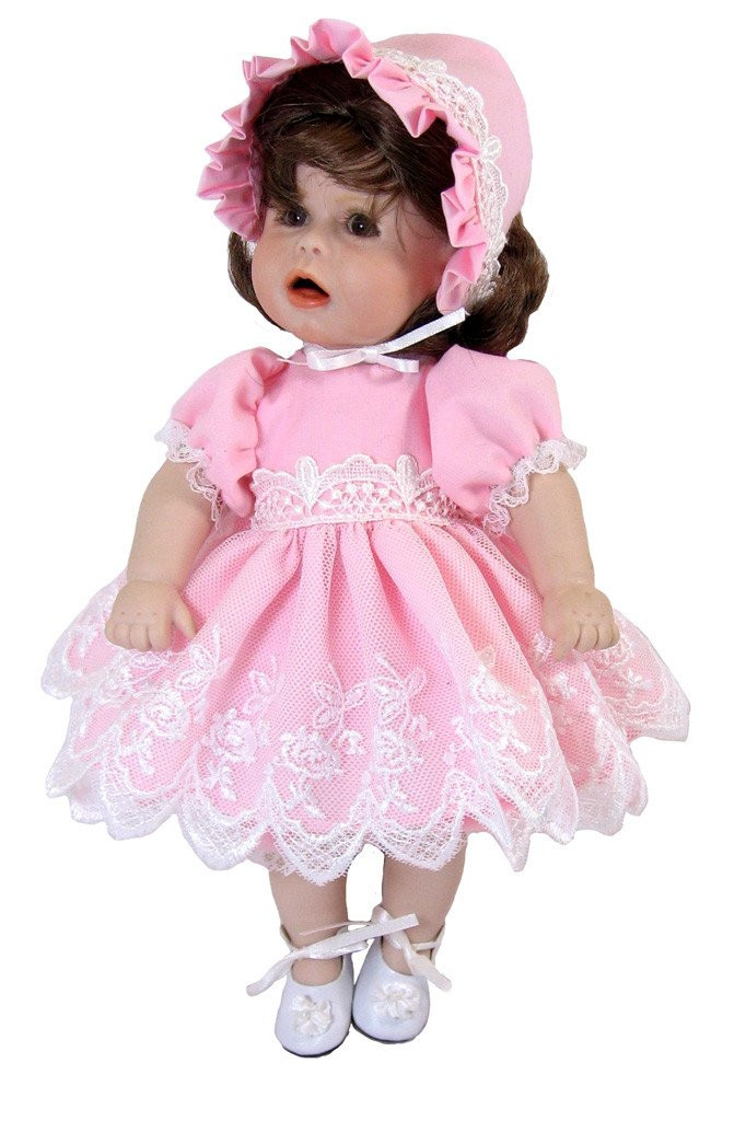 Baby Doll Fashion
 Vee s Victorians Doll Clothes 10" Pastel Baby Doll Dress