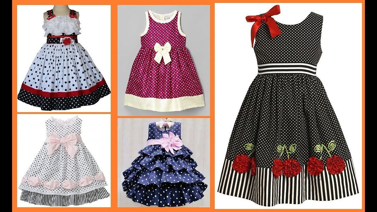 Baby Dress Design
 Polka Dot Dress Design For Kids Girl=Baby Girls Frock