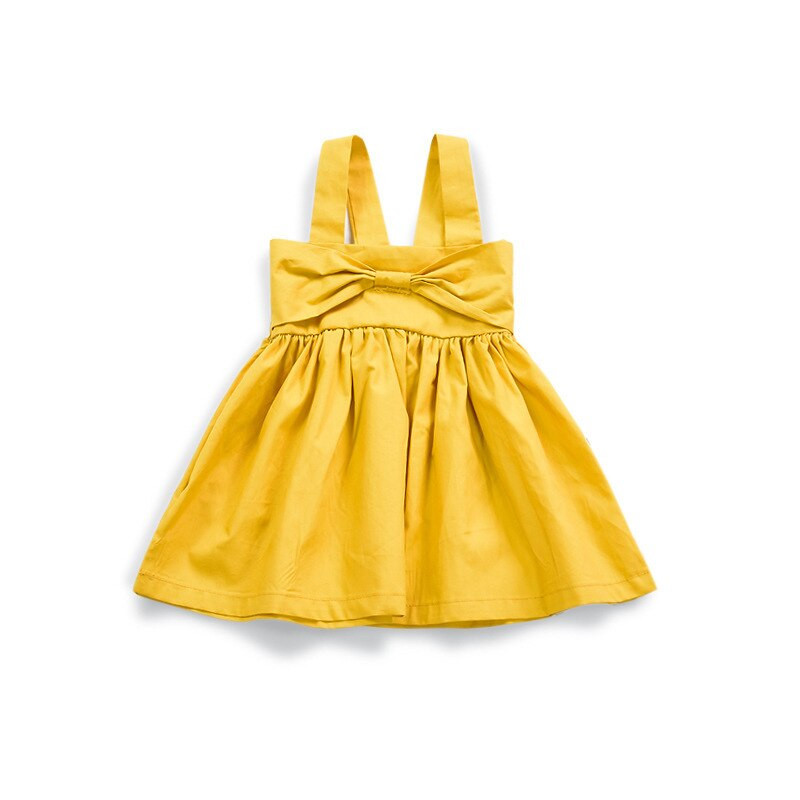 Baby Dress Design
 Solid Color Girl Camisole Girls Dress European Baby Frock