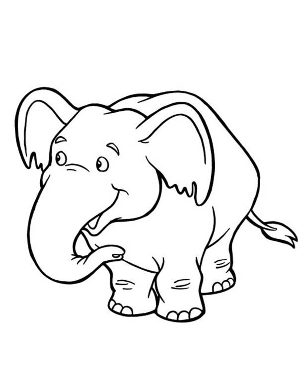 Baby Elephant Coloring Pages
 Cute Baby Elephant Coloring Page NetArt