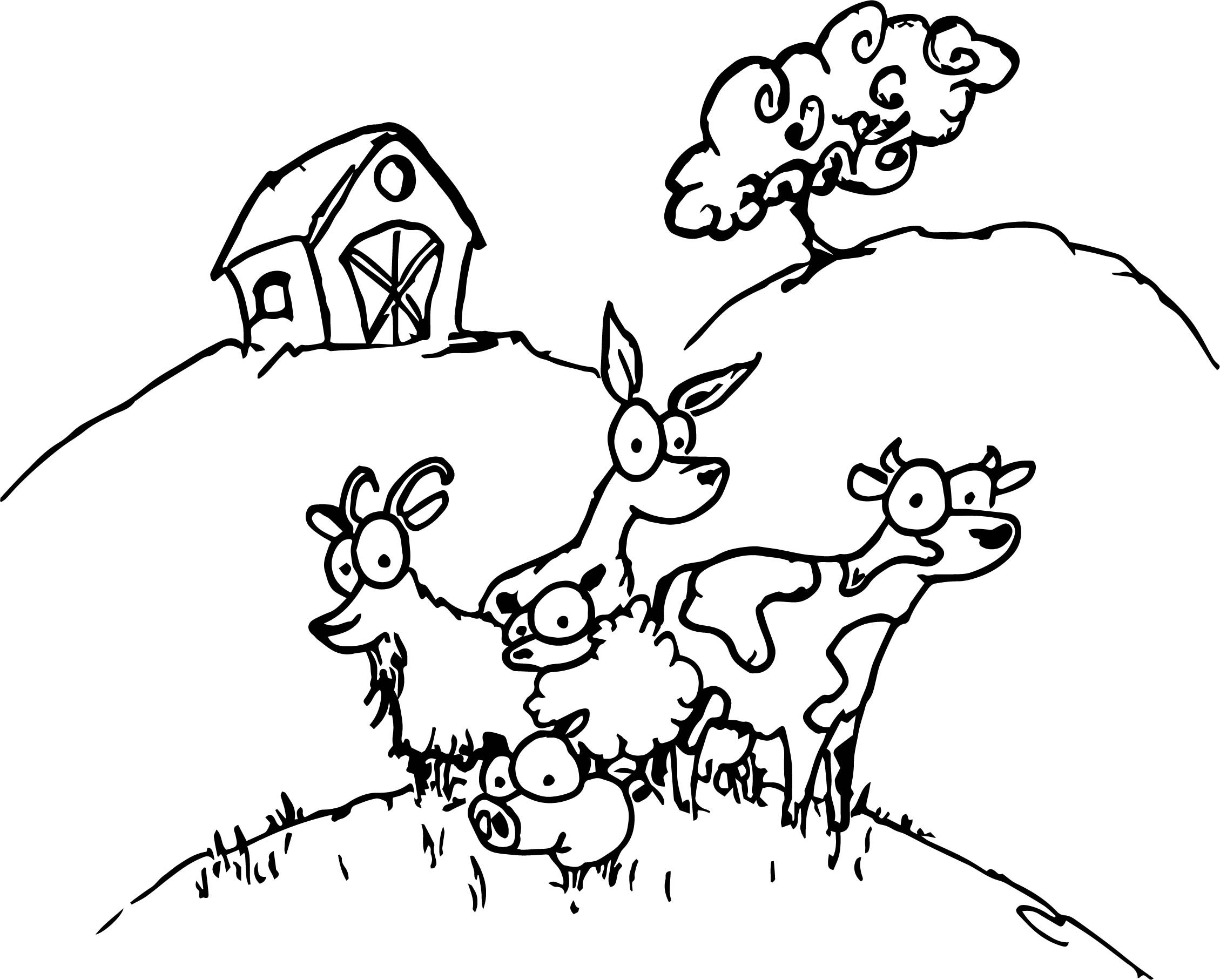 Baby Farm Animal Coloring Pages
 Baby Farm Animal Coloring Page