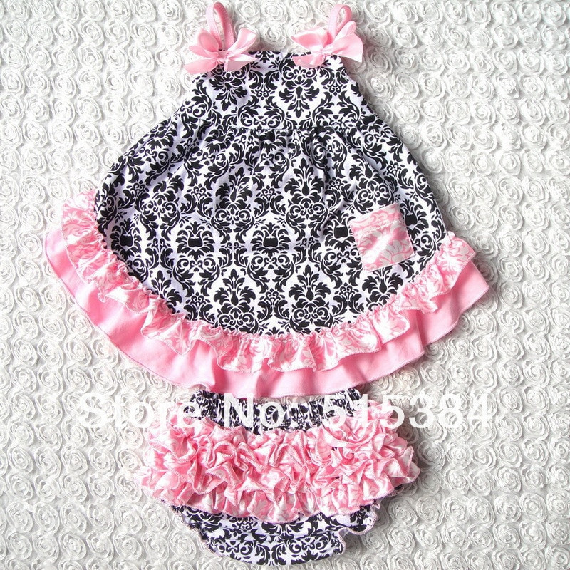 Baby Fashion Boutique
 baby boutique clothing set small wholesale damask pink
