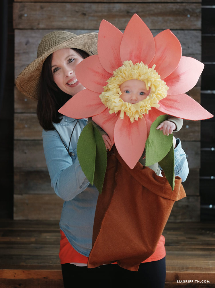 Baby Flower Halloween Costumes
 No Sew Felt Flower Baby Halloween Costume Lia Griffith