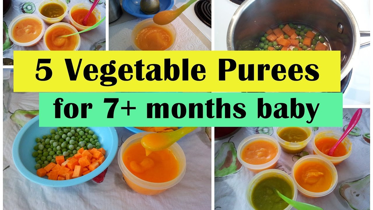 Baby Food Recipes 7 Months
 5 Ve able Purees for 7 months baby Stage 2 Homemade