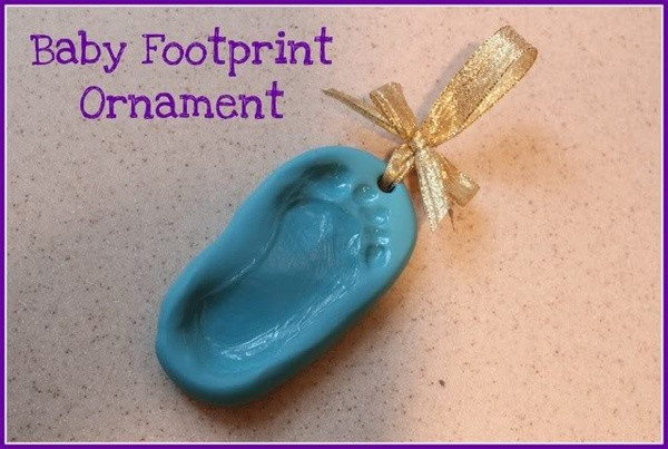 Baby Footprints DIY
 DIY Baby Footprint Ornament Christmas Pinterest