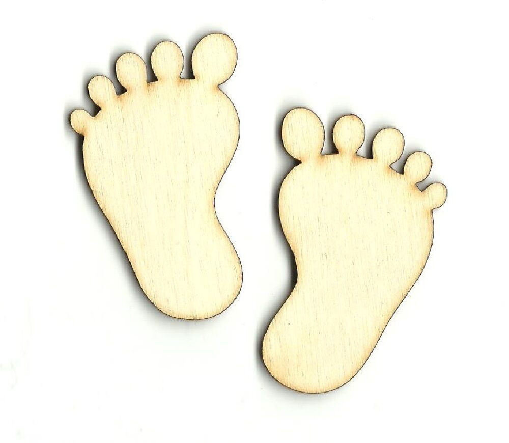 Baby Footprints DIY
 Baby Feet Footprints Unfinished Wood Shape Craft Laser Cut