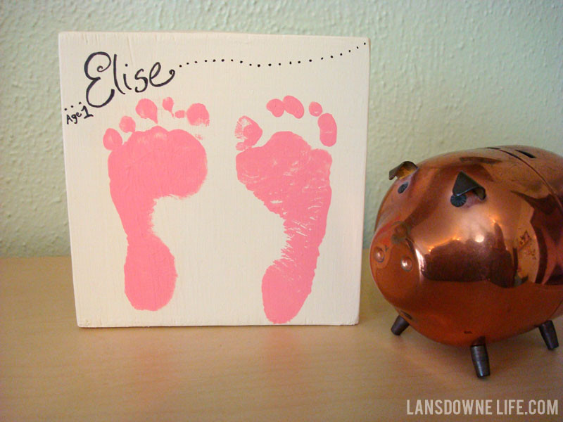 Baby Footprints DIY
 Baby footprints keepsake painting Lansdowne Life