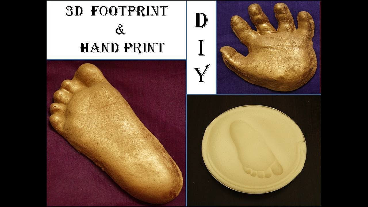 Baby Footprints DIY
 Baby Footprint And Handprint 3d DIY Imprints