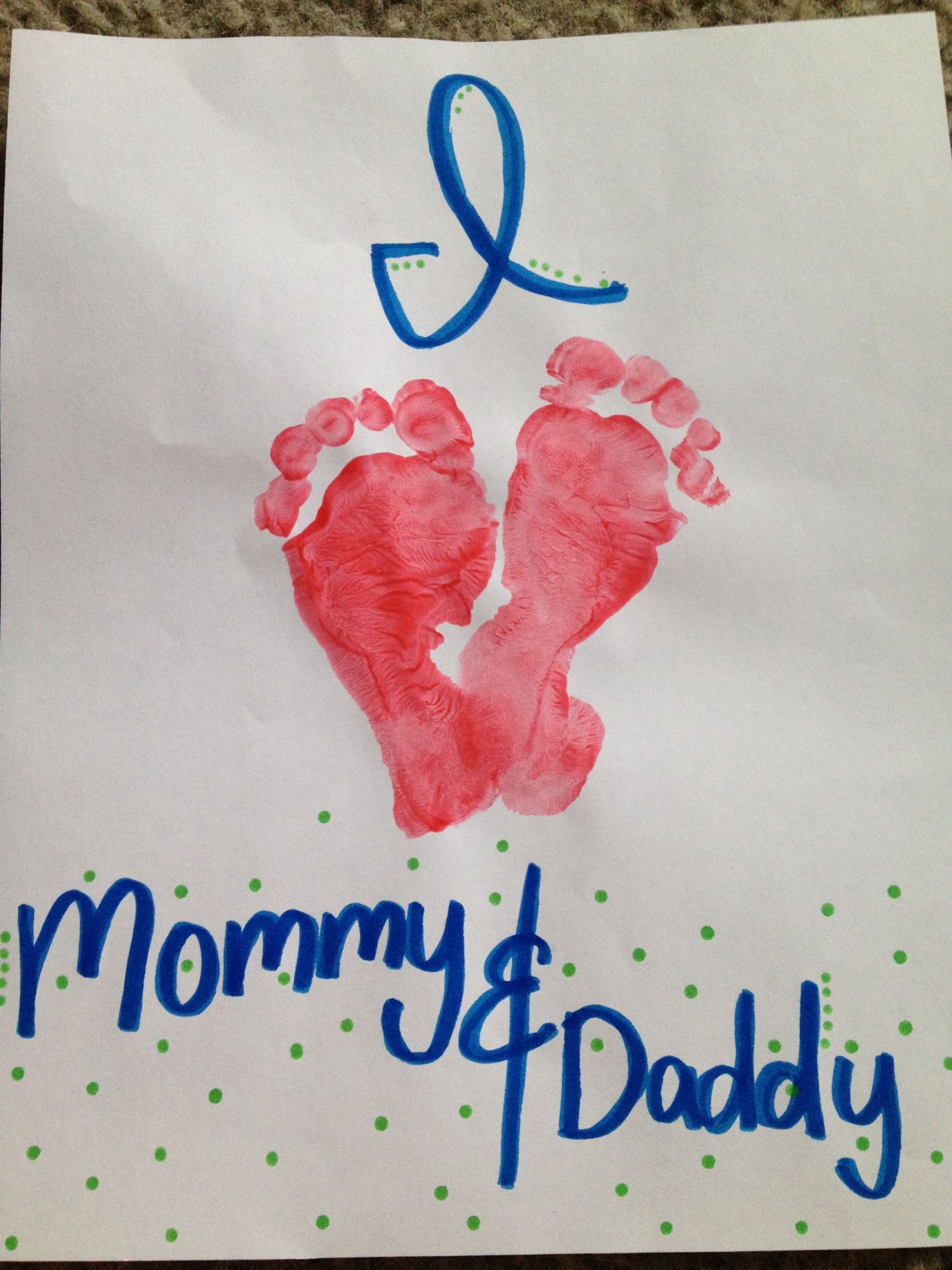 Baby Footprints DIY
 DIY baby footprint art Hand And Foot Art