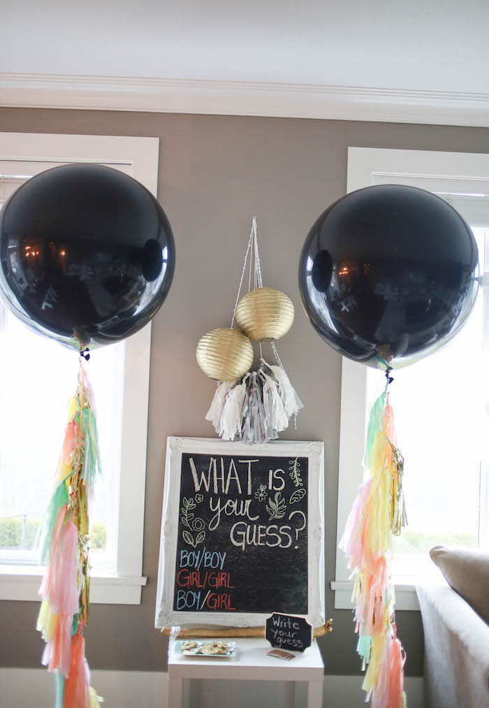 Baby Gender Reveal Party Ideas For Twins
 Kara s Party Ideas Boho Inspired Twins Gender Reveal Party