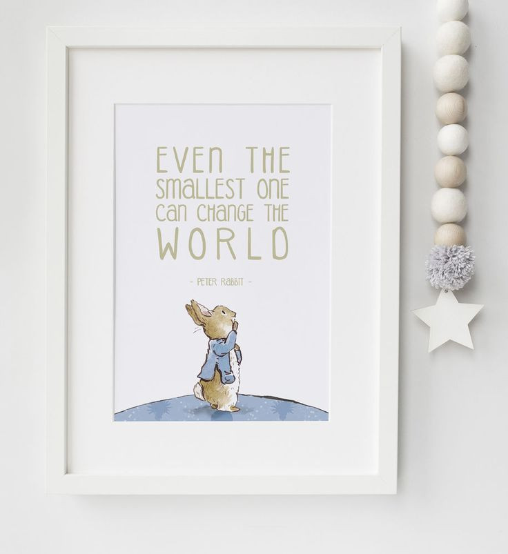 Baby Gift Quotes
 Peter Rabbit Baby Quote Beatrix Potter Nursery Print
