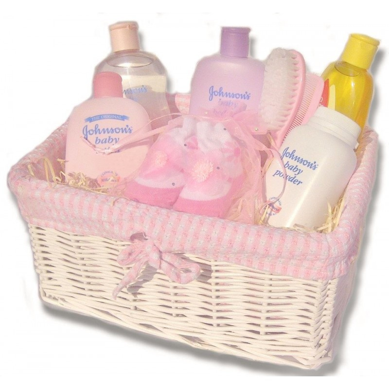 Baby Gifts Uk
 Baby Bathtime Hamper with Johnson s Nappy Cakes and Baby