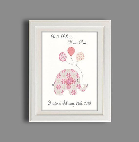 Baby Girl Christening Gift Ideas
 Christening Baptism Gift Baby Girl Personalized Print