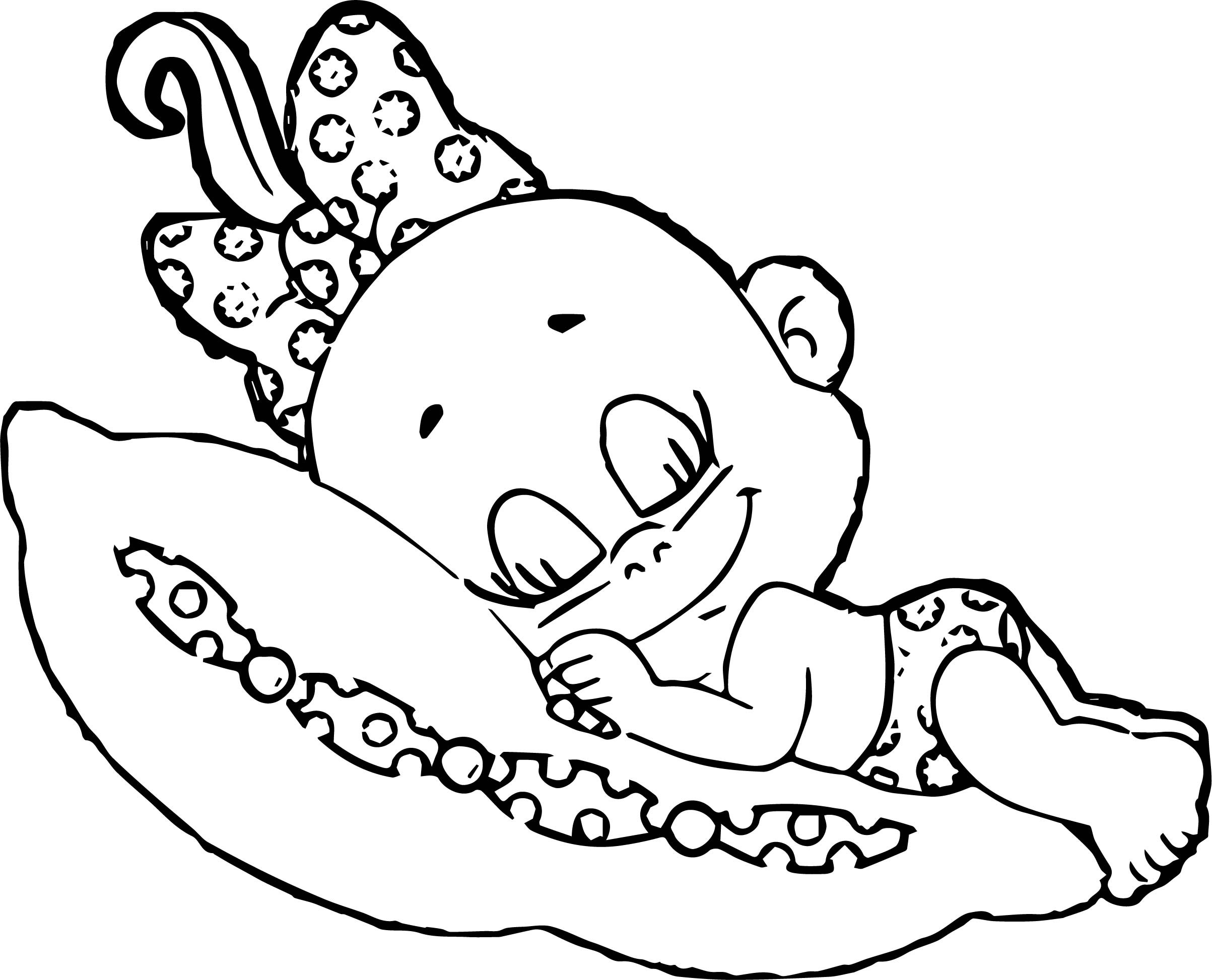 Baby Girl Coloring Pages
 Baby Cartoon Girl Coloring Page