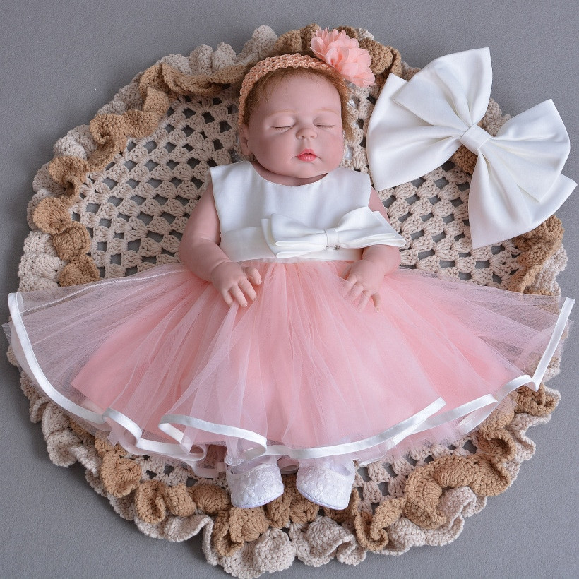 Baby Girl Dresses Party Wear
 1 Year Old Birthday Baby Girl Dresses Pink Bow Party Wear