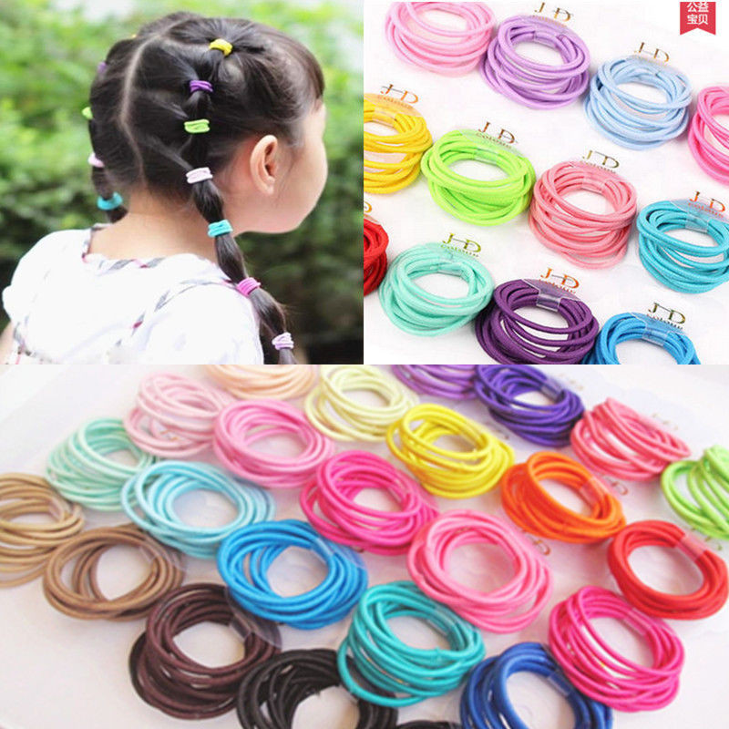 Baby Girl Hair Ties
 Bulk 100 Pcs Baby Kids Girl Elastic Hair Bands Ponytail