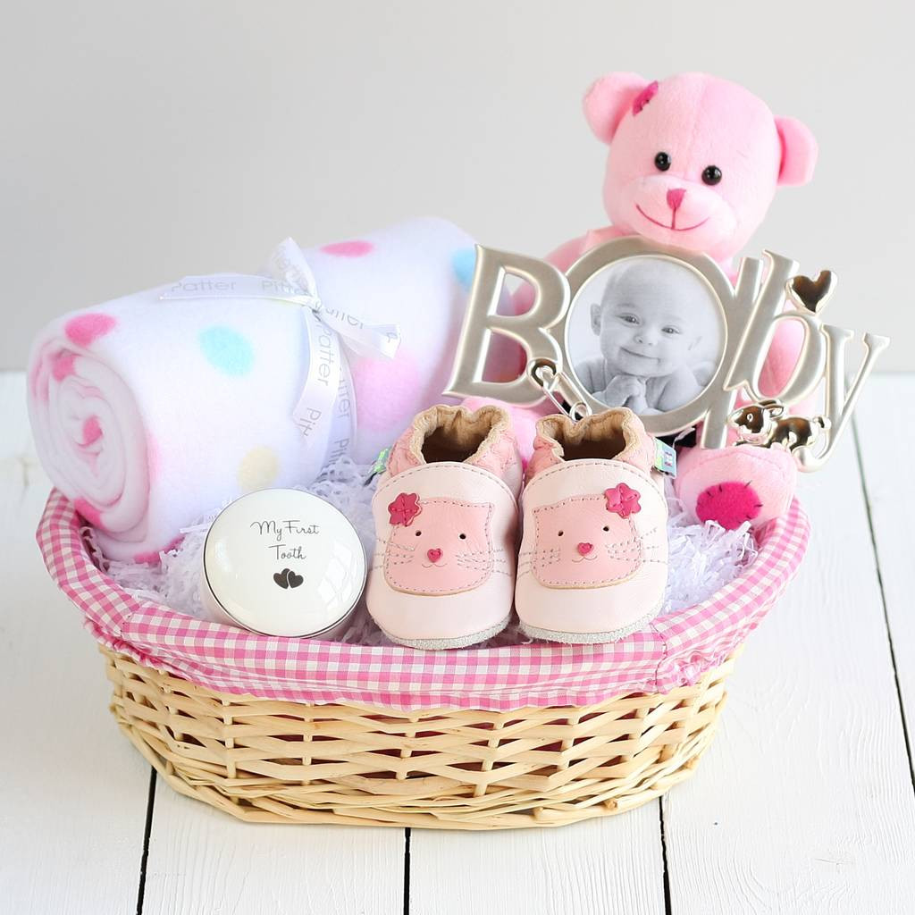 Baby Girl Keepsake Gifts
 deluxe girl new baby t basket by snuggle feet