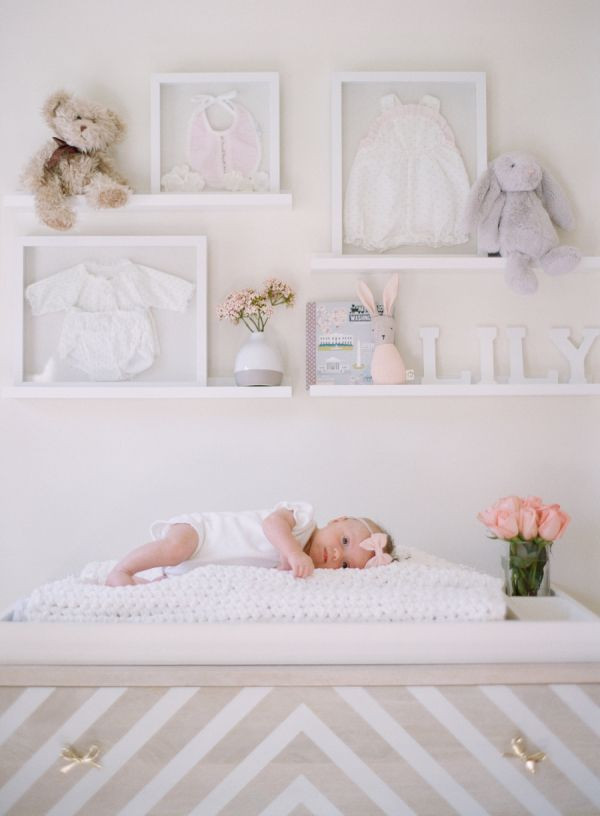 Baby Girl Nursery Wall Decor Ideas
 A Blushing Baby Nursery as Pretty as they e