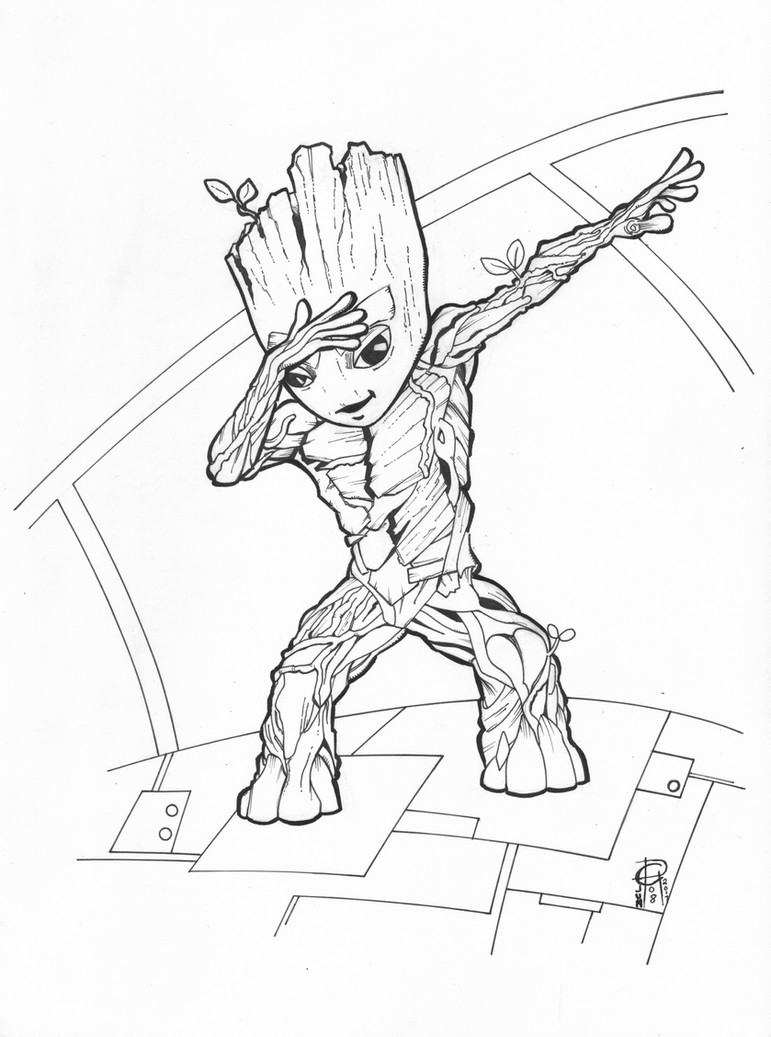 Baby Groot Coloring Page
 Baby Groot GotGvol2 by MentalPablum on DeviantArt