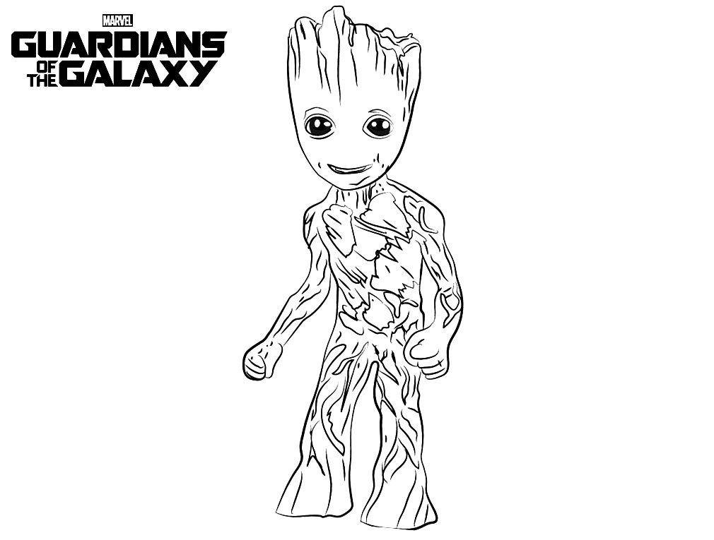 Baby Groot Coloring Page
 Guardians of Galaxy Guardians of Galaxy Kids Coloring Pages