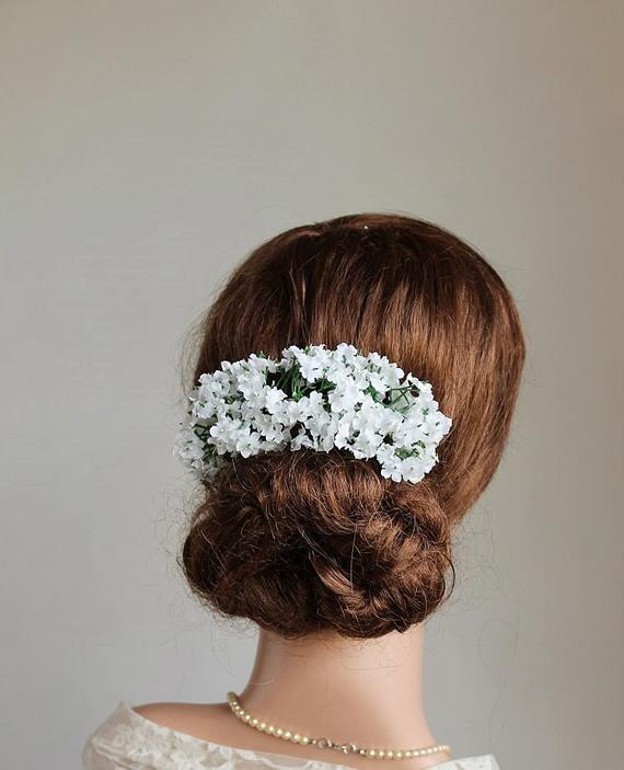 Baby Hair Pieces
 Items similar to Baby s Breath Hair Vine Rustic Head