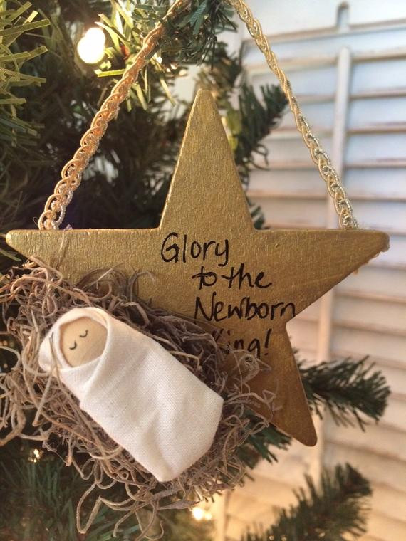 Baby Jesus Craft
 Baby Jesus Star Christmas Ornament Glory to the Newborn