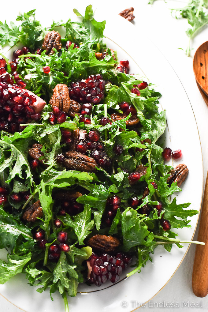 Baby Kale Salad Recipes
 Baby Kale Salad with Pomegranate and Spicy Can d Pecans