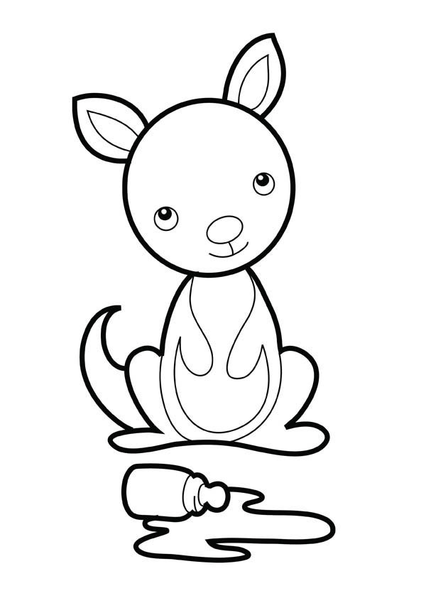 Baby Kangaroo Coloring Page
 Baby Kangaroo Coloring Page NetArt