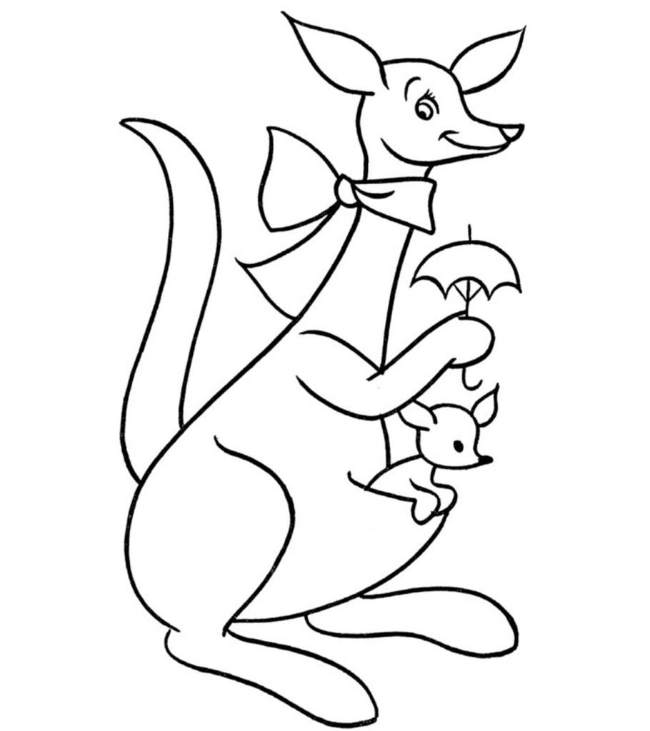 Baby Kangaroo Coloring Page
 Top 10 Free Printable Kangaroo Coloring Pages line