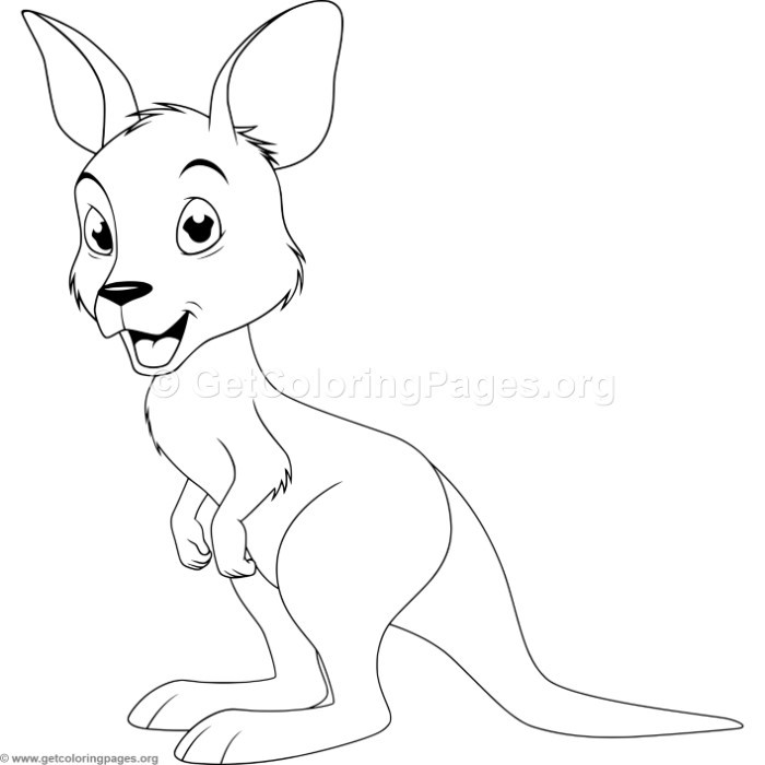 Baby Kangaroo Coloring Page
 Baby Kangaroo Drawing at GetDrawings