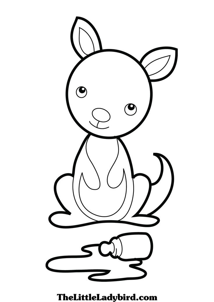 Baby Kangaroo Coloring Page
 baby kangaroo printable