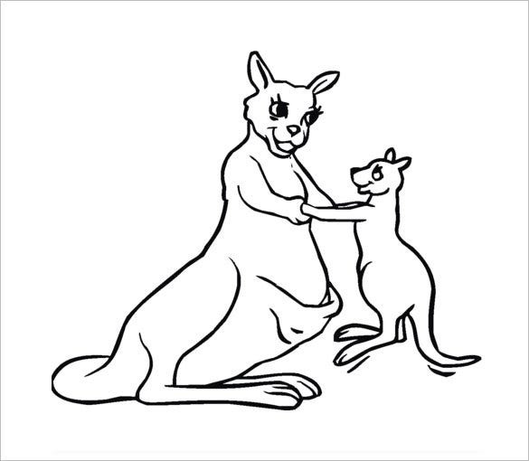 Baby Kangaroo Coloring Page
 16 Kangaroo Templates Crafts & Colouring Pages