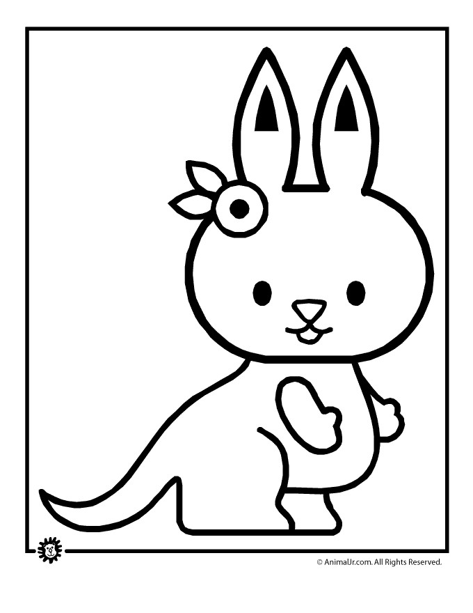 Baby Kangaroo Coloring Page
 Baby Kangaroo Drawing at GetDrawings