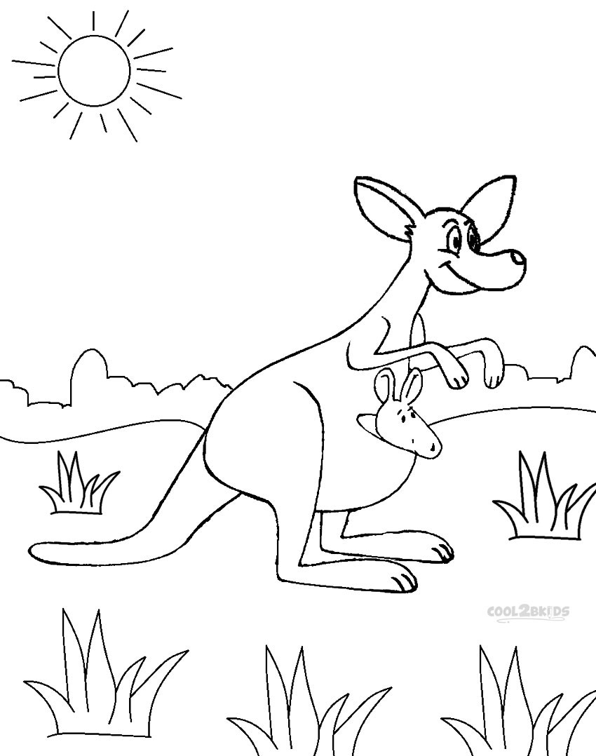 Baby Kangaroo Coloring Page
 Baby Kangaroo Coloring Page at GetColorings