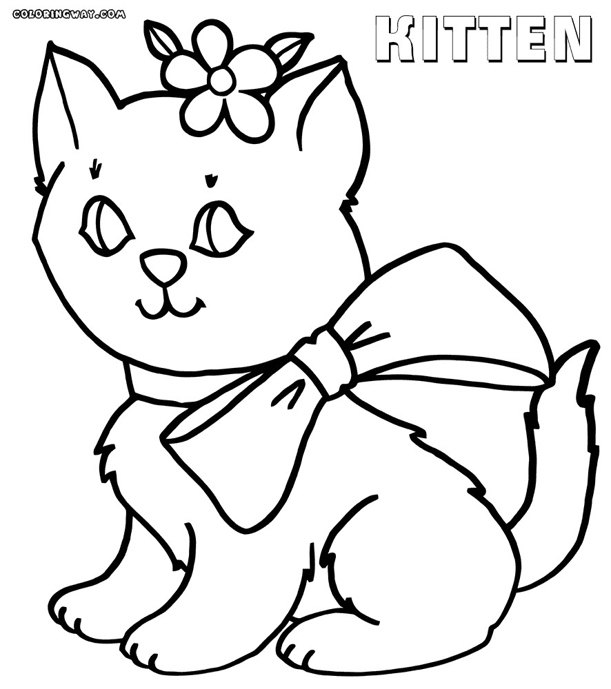 Baby Kitty Coloring Pages
 Kitten coloring pages