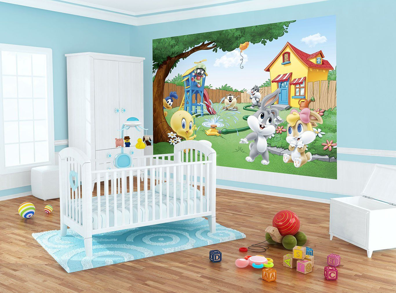Baby Looney Tunes Nursery Decor
 Looney Tunes Baby Garden Wallpaper Mural