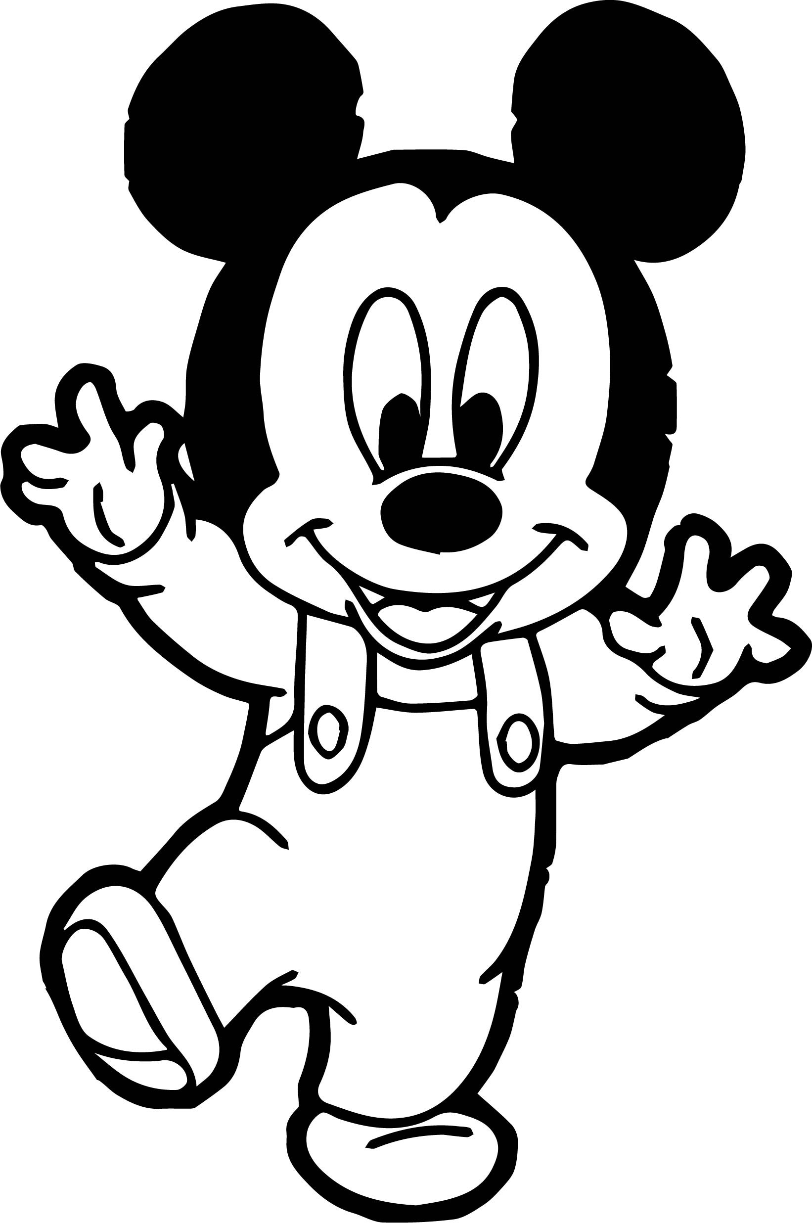 Baby Mickey Mouse Coloring Page
 Baby Mickey Walking Coloring Page