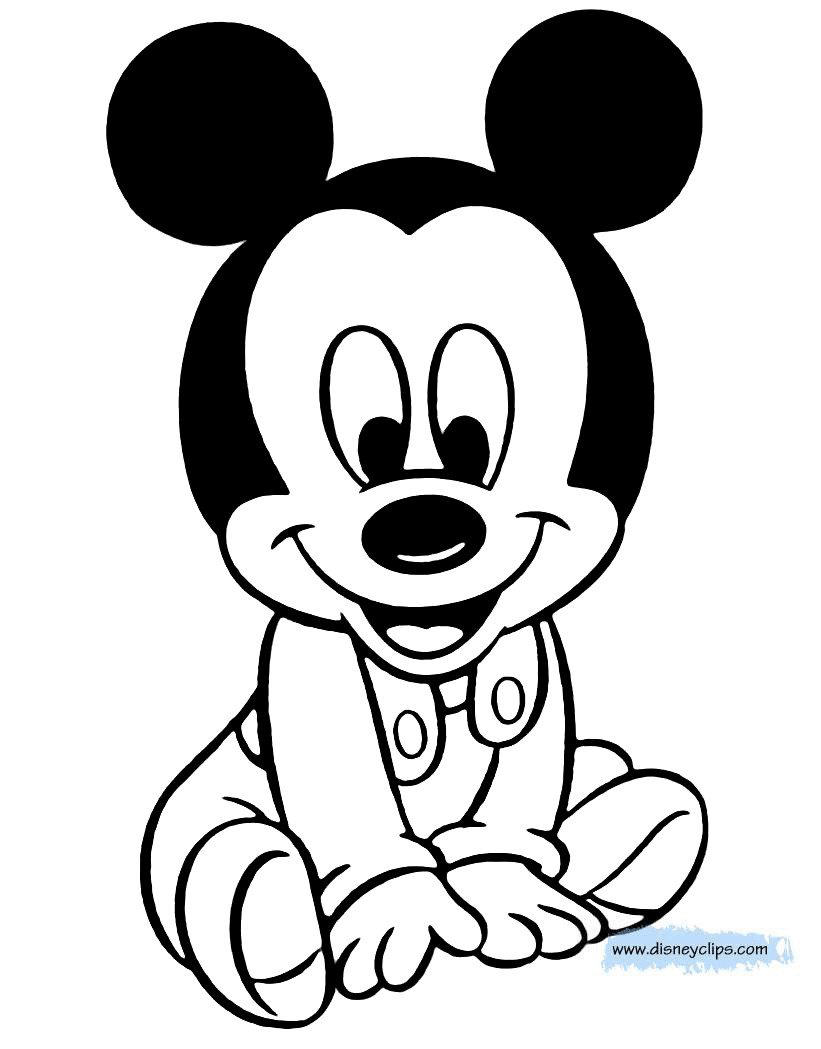 Baby Mickey Mouse Coloring Page
 Disney Babies Coloring Pages 3