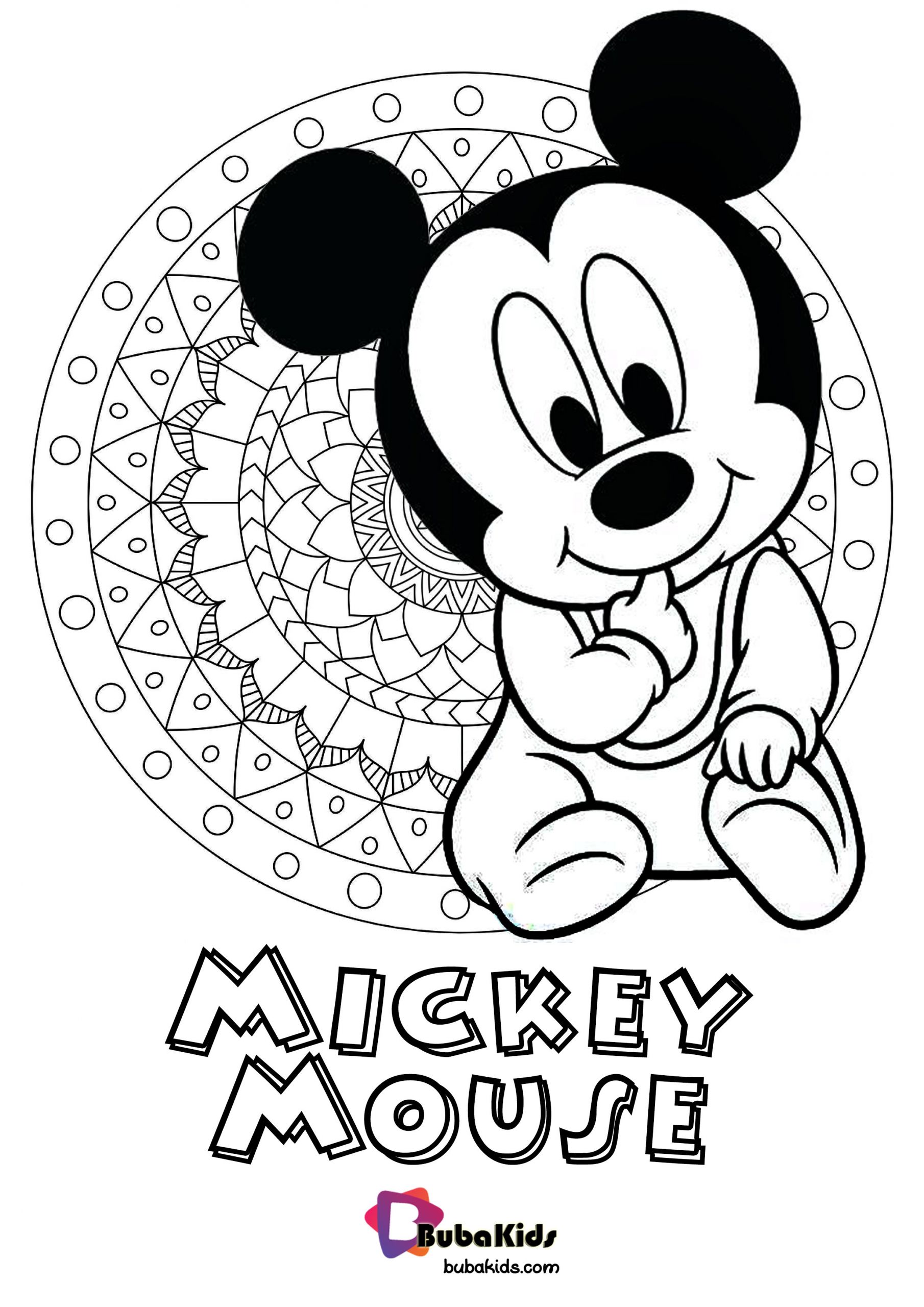 Baby Mickey Mouse Coloring Page
 Cute Baby Mickey Mouse Coloring Pages Printable Free