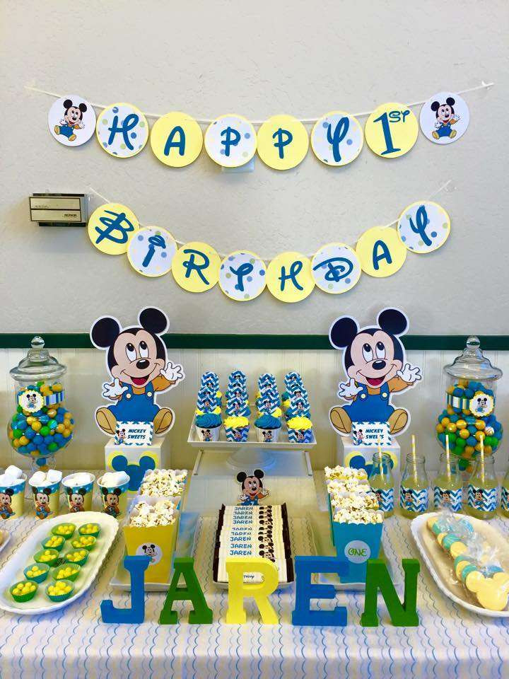 Baby Mickey Mouse Party Decorations
 Baby Mickey Mouse Birthday Party Ideas